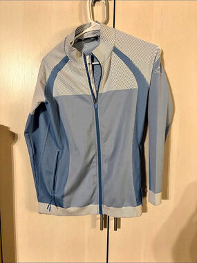 Levelwear Men's Blue & White Jacket Size Medium Like New